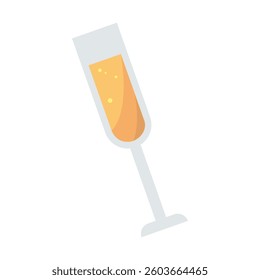 Isolated champagne cocktail glass icon Vector