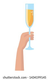 Isolated champagne cup design vector illustrator