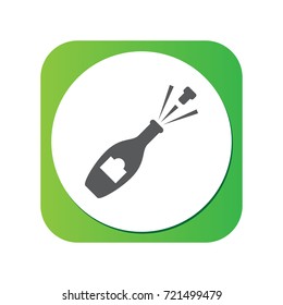 Isolated Champagne Icon Symbol On Clean Background. Vector Celebration Element In Trendy Style.