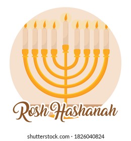 Isolated chandelier tradition rosh hashanah icon- Vector