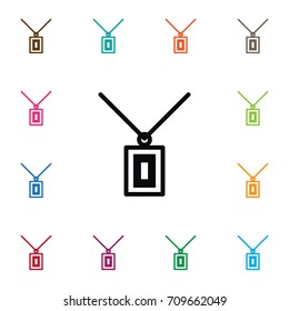 Isolated Chaplet Icon. Necklace Vector Element Can Be Used For Coulomb, Pendant, Choker Design Concept.