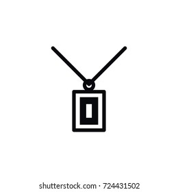 Isolated Chaplet Icon. Necklace Vector Element Can Be Used For Coulomb, Pendant, Choker Design Concept.