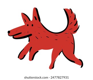 isolated character dog animal illustration in vector. object icon for poster sticker design logo print