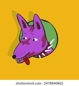 isolated character dog animal illustration in vector. object icon for poster sticker design logo print