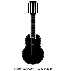 Isolated charango icon. Musical instrument