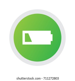 Isolated Charge Icon Symbol On Clean Background. Vector Low Battery Element In Trendy Style.