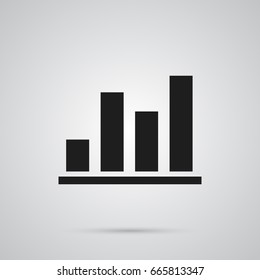 Isolated Chart Icon Symbol On Clean Background. Vector Diagram Element In Trendy Style.