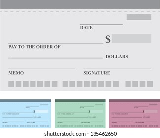 Isolated checkbooks in various colors