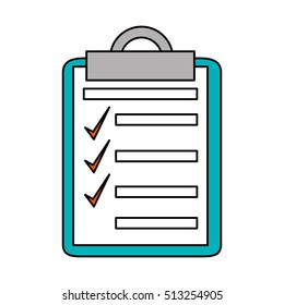 Isolated checklist with checkmark design