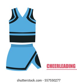 Isolated cheerleading uniform on a white background, Vector illustration