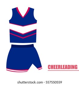 Isolated cheerleading uniform on a white background, Vector illustration