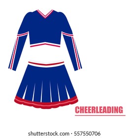 Isolated cheerleading uniform on a white background, Vector illustration