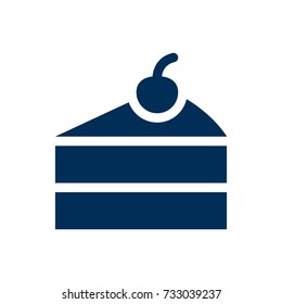 Isolated Cheesecake Icon Symbol On Clean Background. Vector Sweetmeat Element In Trendy Style.