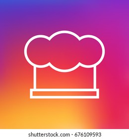 Isolated Chef Cap Outline Symbol On Clean Background. Vector Hat  Element In Trendy Style.
