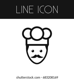 Isolated Chef Outline. Cook Vector Element Can Be Used For Chef, Cook, Gastronomy Design Concept.