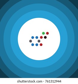 Isolated Chemical Flat Icon. Molecule Vector Element Can Be Used For Chemical, Oxygen, Molecule Design Concept.