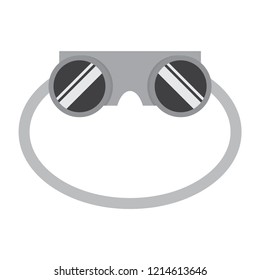 Isolated Chemical goggles and welding goggles on transparent background