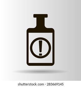 Isolated chemical test tube
