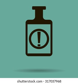 Isolated chemical test tube