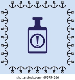 Isolated chemical test tube