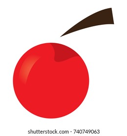 Isolated cherry icon on a white background, vector illustration