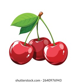 Isolated cherry on white background