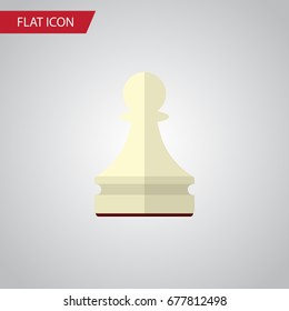 Isolated Chess Flat Icon. Pawn Vector Element Can Be Used For Pawn, Chess, Table Design Concept.