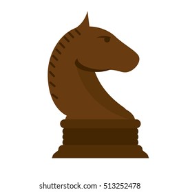 Isolated chess horse design