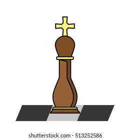 Isolated chess piece design