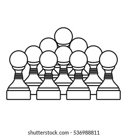 Isolated chess piece design