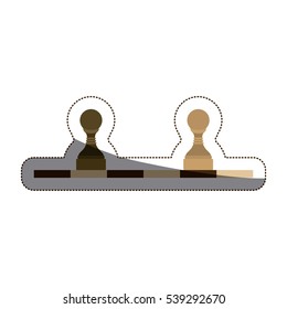 Isolated chess piece design