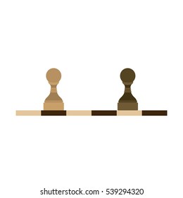 Isolated chess piece design