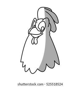 Isolated chicken cartoon design