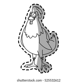Isolated chicken cartoon design