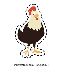 Isolated chicken cartoon design