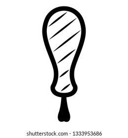 Isolated chicken leg icon. Vector illustration design