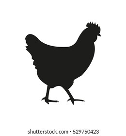 Isolated Chicken Silhouette