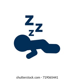 Isolated Child Icon Symbol On Clean Background. Vector Sleeping Element In Trendy Style.