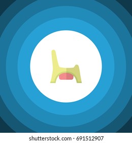 Isolated Child Potty Flat Icon. Toilet Vector Element Can Be Used For Child, Potty, Toilet Design Concept.