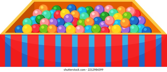 Isolated children ball pool illustration