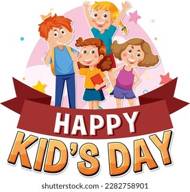 Isolated children's day icon illustration