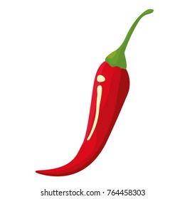 Isolated chili pepper design