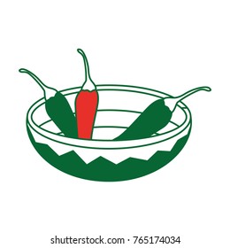 Isolated chili pepper design