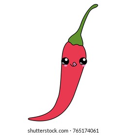 Isolated chili pepper design