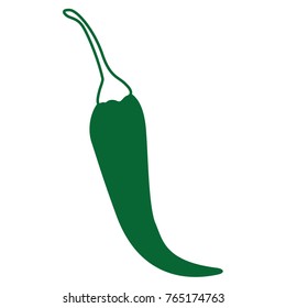 Isolated chili pepper design