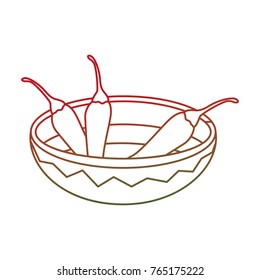 Isolated chili pepper design