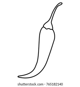 Isolated chili pepper design