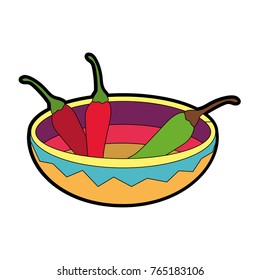 Isolated chili pepper design