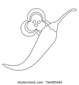 Isolated chili pepper design