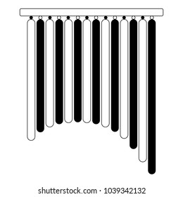 Isolated chimes icon. Musical instrument